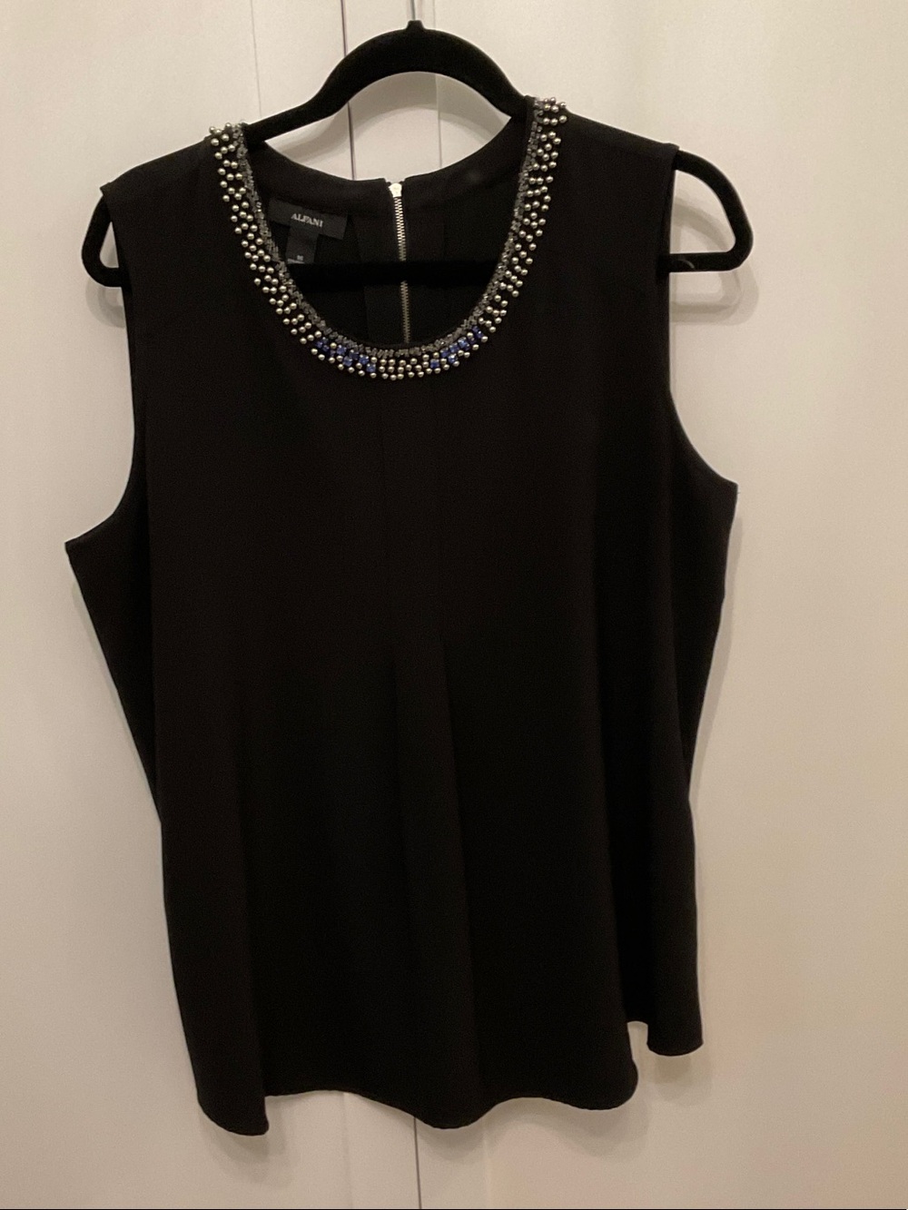 Alfani Black Sleeveless Jewel-Neck Camisole